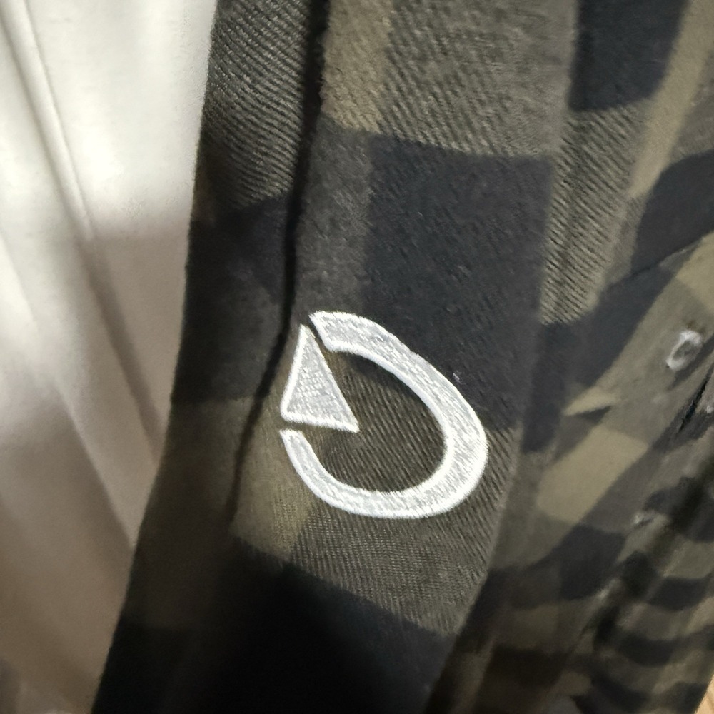 Roots73 Black/green Flannel Men's 2XL With OLM Embrodiery - Picture 5 of 7
